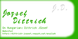 jozsef dittrich business card